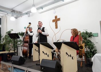 Swing Melody Quartet v Komunitním centru Zahrada